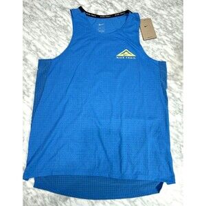 Nike Trail Dri-Fit Solid Blue Tank Top running Jersey FJ5336-435 Men Medium NEW